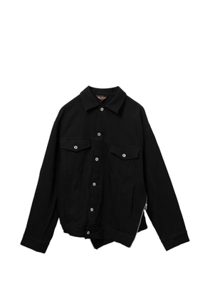 Black Comme Des Garçons asymmetric-hem jacket