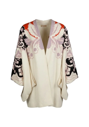 Valentino Garavani floral-print cape - Neutrals