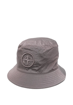 Stone Island logo-patch bucket hat - Purple