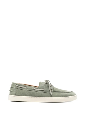 Henderson Baracco lace up leather boat shoes - Green