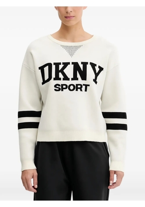 DKNY stripes logo knitted top - Neutrals