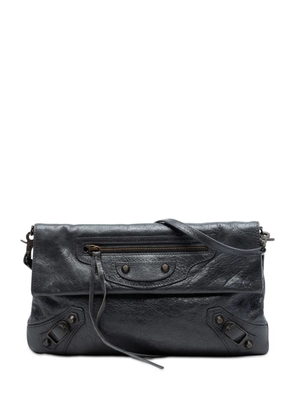 Balenciaga Pre-Owned 2015 Chevre Motocross Classic Envelope Clutch with Strap crossbody bag - Grey