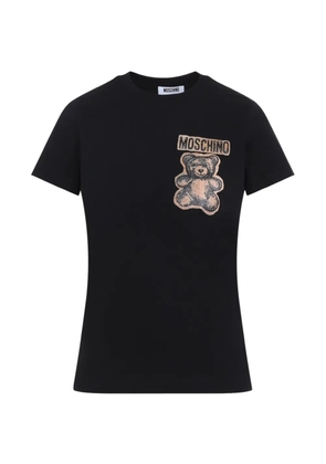 Moschino teddy-appliqued T-shirt - Black