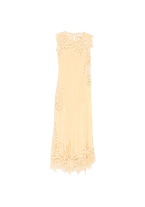 Ulla Johnson Idra lace-detail midi dress - Yellow