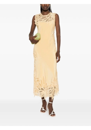 Ulla Johnson Idra lace-detail midi dress - Yellow
