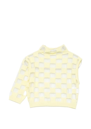Max Mara openwork short-sleeve top - Yellow