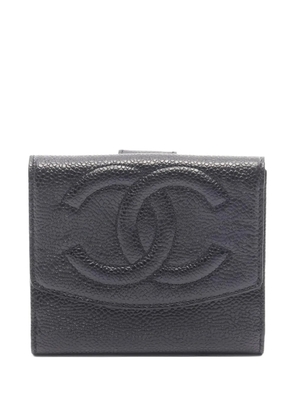 CHANEL Pre-Owned 1996 Coco mark bifold wallet - Black