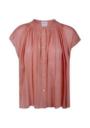 Forte Forte buttoned smocked shirt - Pink