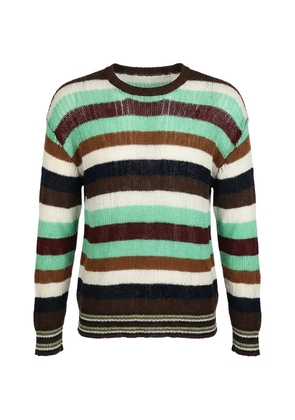 Valentino Garavani striped-pattern knitted jumper - Green