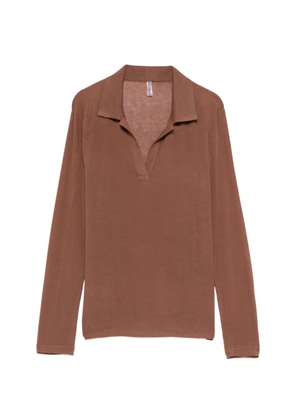 Daniele Fiesoli V-neck polo - Brown