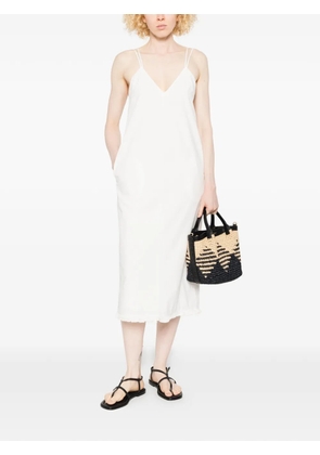 OCCLEUS Joy strap ruffled midi dress - White