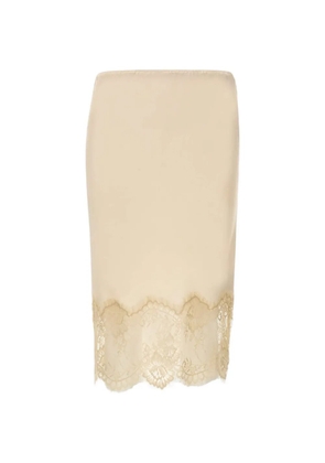 HERSKIND Herbert scalloped-hem lace midi skirt - Neutrals