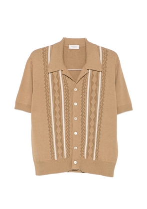 Piacenza Cashmere geometric-detail shirt - Neutrals