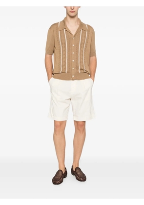 Piacenza Cashmere geometric-detail shirt - Neutrals