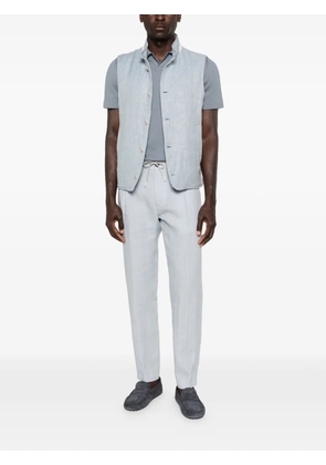 Barba Orion buttun-up gilet - Blue