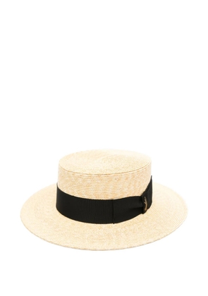 Borsalino bow-embellishment fedora hat - Neutrals