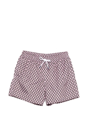 Fedeli Madeira patterned swim shorts - Brown