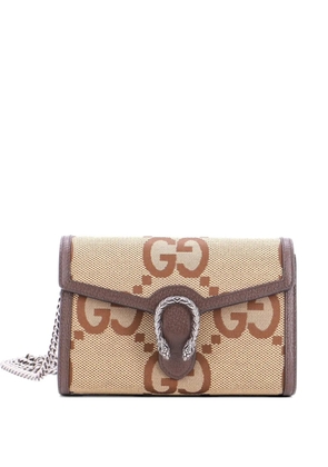 Gucci Pre-Owned Dionysus Chain Wallet Jumbo GG Canvas Small crossbody bag - Brown