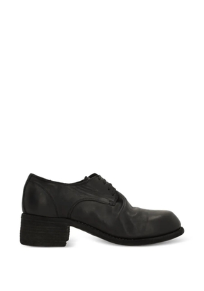 Guidi round-toe derby shoes - Black
