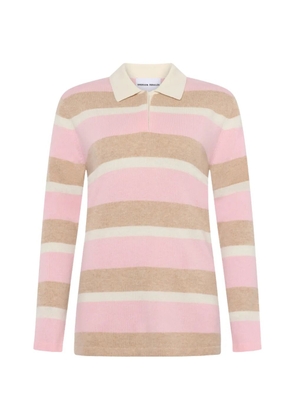 Emiliano Rinaldi striped polo top - Pink