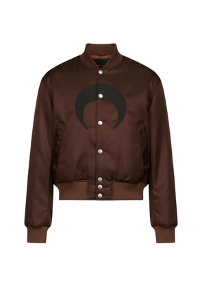 Marine Serre moon-print buttoned bomber jacket - Brown