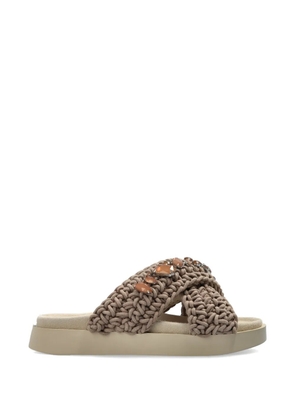 Inuikii criss-cross embellished sandals - Neutrals