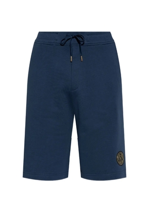 Versace Jeans Couture drawstring-detail logo-patch cotton shorts - Blue