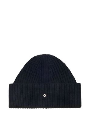 Maje ribbed flower beanie - Blue