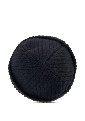 Maje ribbed flower beanie - Blue