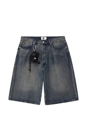 izzue puppet-detail denim shorts - Blue