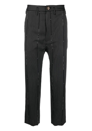Vivienne Westwood Cruise stripe-print cropped trousers - Black
