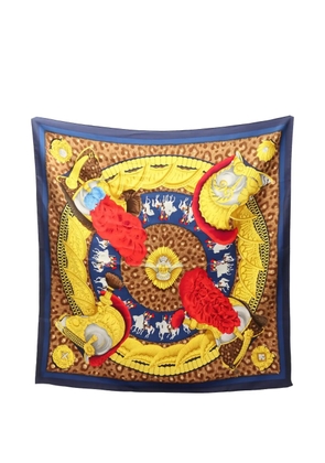 Hermès Pre-Owned 2000s Carré 90 Casques et Plumets scarf - Blue