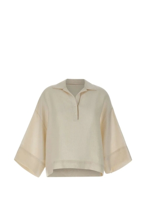 Eleventy V-neck polo shirt - Neutrals