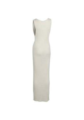 Valentino Garavani V-neck ribbed maxi dress - White