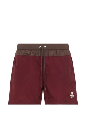 Moncler drawstring swim shorts - Red