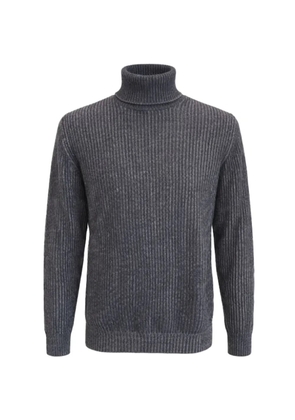 JURTA roll-neck ribbed sweater - Grey