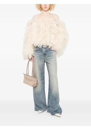 Elisabetta Franchi fringed jacket - Neutrals
