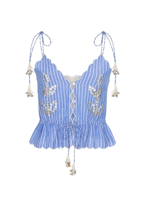 Carolina K Selma striped top - Blue