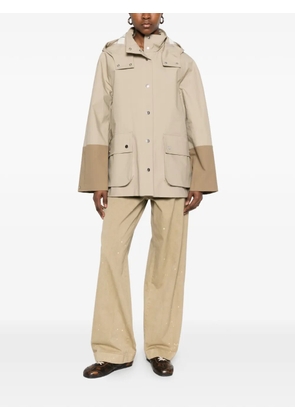 OOF WEAR pocket hooded carcoat - Neutrals