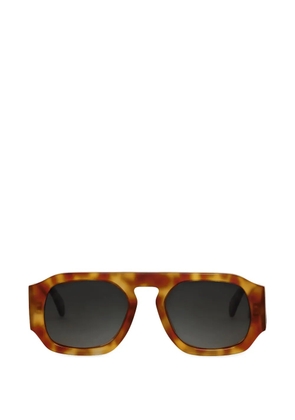 ANINE BING Preston geometric-frame sunglasses - Brown