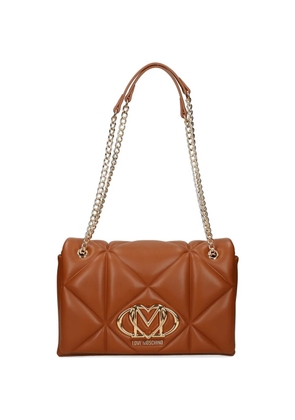 Love Moschino quilted chain-strap shoulder bag - Brown