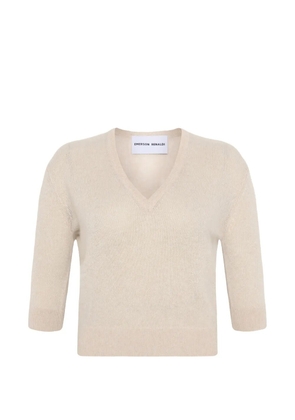 Emiliano Rinaldi V-neck top - Neutrals