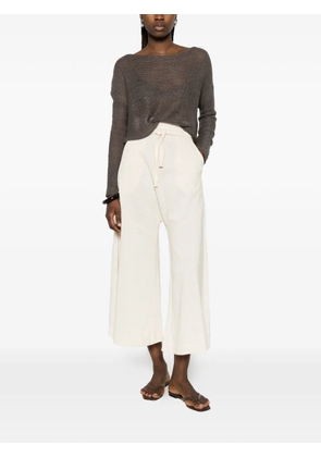Osklen drawstring wide leg trousers - Neutrals