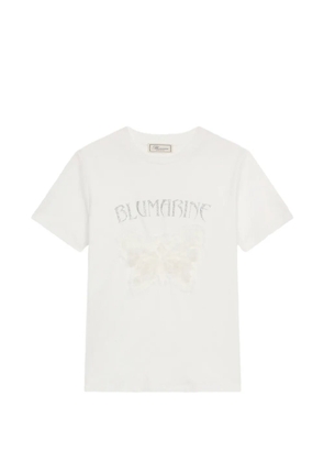Blumarine butterfly-print T-shirt - White