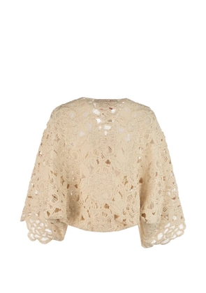 CO.GO floral-embellished jacket - Neutrals