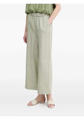 Benetton cropped palazzo trousers - Green