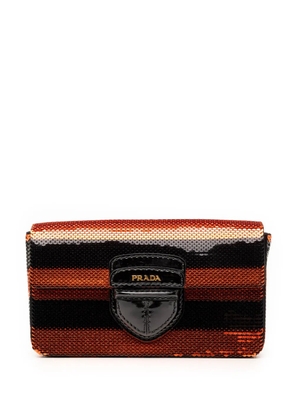 Prada Pre-Owned 2010-2025 Sequin Embellished Righe clutch bag - Orange