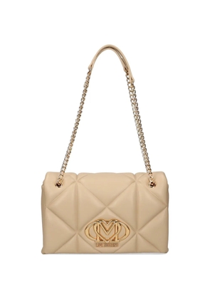 Love Moschino quilted chain-strap shoulder bag - Neutrals
