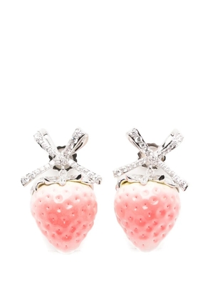 YVMIN Strawberry Bowknot earrings - Silver