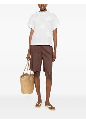 Peserico floral-appliqué T-shirt - White